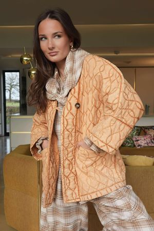 Dolman Cotton Quilted Jacket Vintage Wash Ginger